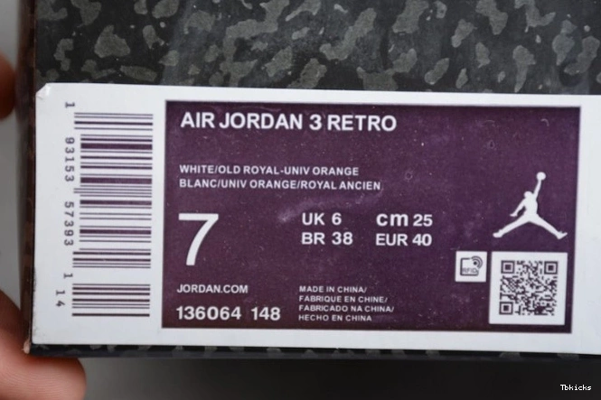 Reps TBK 'Knicks Retro Air 3 136064-148 Rivals' Jordan 0802